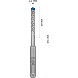 BOSCH Wiertła udarowe EXPERT SDS plus-7X 6,5 x 50 x 115 mm 2608900077