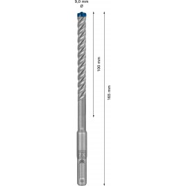 BOSCH Wiertło udarowe EXPERT SDS plus-7X 9 x 100 x 165 mm 2608900094