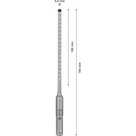 BOSCH Wiertło udarowe EXPERT SDS plus-7X 5 x 100 x 165 mm, 10 szt. 2608900158