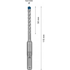 BOSCH Wiertło udarowe EXPERT SDS plus-7X 6 x 50 x 115 mm, 30 szt. 2608900180