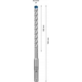 BOSCH Wiertło udarowe EXPERT SDS plus-7X 8 x 100 x 165 mm, 30 szt. 2608900183