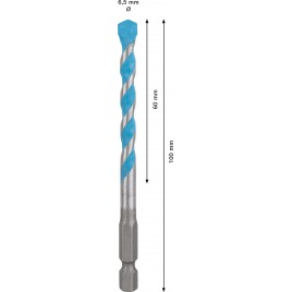 BOSCH Wiertła wielozadaniowe EXPERT HEX-9 MultiConstruction 6,5 x 60 x 100 mm 2608900577