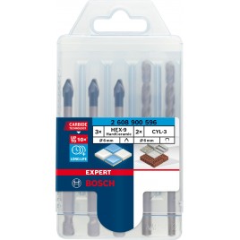 BOSCH Zestaw mieszany wierteł EXPERT HEX-9 HardCeramic 6 mm, 5 szt. 2608900596