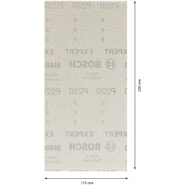 BOSCH Abrasif réticulé EXPERT M480 115 x 230 mm, G 220, 50 pieces 2608900773