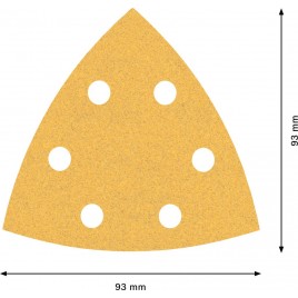 BOSCH Papier ścierny EXPERT C470 do szlifierek delta 93 mm, G 100, 5 szt. 2608900826