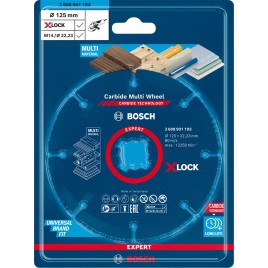 BOSCH Tarcza tnąca EXPERT Carbide Multi Wheel X-LOCK 125 mm, 22,23 mm 2608901193