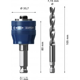 BOSCH EXPERT Power Change Plus z wiertłem prowadzącym, 7,15×60×105 mm, 2 szt.2608901966