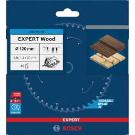 BOSCH Tarcza pilarska Expert for Wood 120 × 1,8/1,2 × 20 mm, T40 2608902136