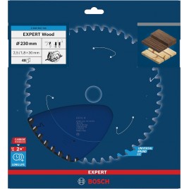 BOSCH Tarcza pilarska Expert for Wood 230 × 2,5/1,8 × 30 mm, T48 2608902166