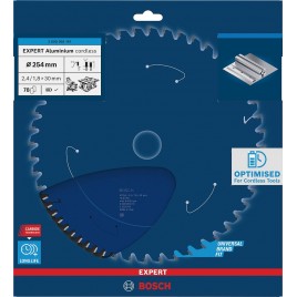BOSCH Tarcza pilarska EXPERT Aluminium cordless, 254 × 2,4/1,8 × 30 mm, T78 2608902191