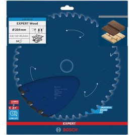 BOSCH Tarcza pilarska EXPERT Wood, 254 × 2,6 / 1,8 × 25,4 mm, T24 2608902240