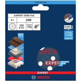 BOSCH Krążek ścierny EXPERT O780 Foil, 125 mm, G240 2608902404