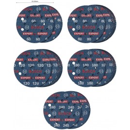 BOSCH Zestaw krążków ściernych j EXPERT O780 Foil, 125 mm,G60/G80/G120/G180/G240 260890242