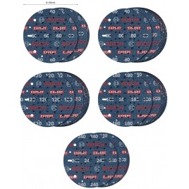 BOSCH Zestaw krążków ściernych j EXPERT O780 Foil,150 mm,G60/G80/G120/G180/G240 2608902470