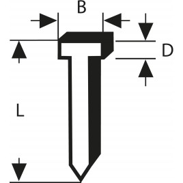 BOSCH Gwóźdź, typ 48, 14x1,8 mm 2609255813