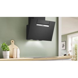 Bosch Serie 4 Okap naścienny 60 cm Czarne szkło, Czarny DWK67FN60