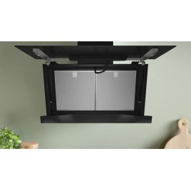 Bosch Serie 8 Okap naścienny 90 cm Czarne szkło, Czarny DWK91LT60