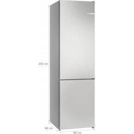 Bosch Serie 4 Lodówka z dolnym zamrażalnikiem wolnostojąca 203 x 60 cm KGN392LDF