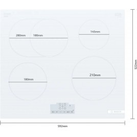 Bosch Serie 4 Płyta indukcyjna 60 cm montaż nablatowy, płyta bez listew PIF612BB1E