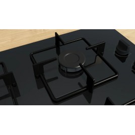 Bosch Serie 2 Płyta gazowa 60 cm Szkło hartowane, Czarny POH6B6K30