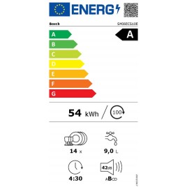 Bosch Serie 6 Zmywarka do zabudowy z panelem 60 cm Stal szczotkowana SMI6ECS10E