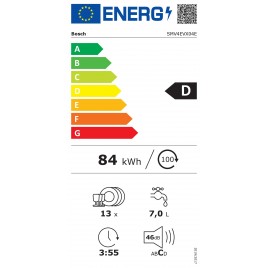 Bosch Serie 4 Zmywarka do zabudowy w pełni zintegrowana 60 cm SMV4EVX04E