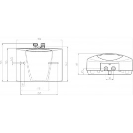 CLAGE MBH3 Mały podgrzewacz przepływowy 3,5 kW 230 V 1500-16003