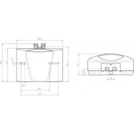 CLAGE MBH 7 Mały podgrzewacz przepływowy 6,5kW/400V 1500-16007