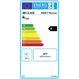 CLAGE MBX 7 Ogrzewacz wody przepływowy + kolumna prysznicowa 6,5 kW/400V 1500-15317