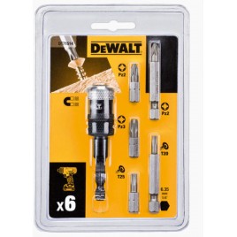 DeWALT DT71514 Uchwyt szybkomocujący + zestaw bitów 25 mm, 6 szt.