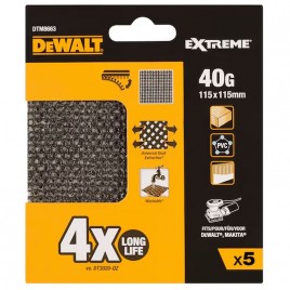 DeWALT DTM8663 szlifierka profilowa z uniwersalną siatką ścierną EXTREME P40
