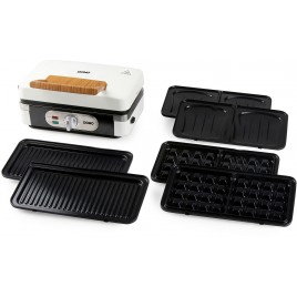 DOMO Opiekacz – Grill – Gofrownica – 3w1 (1100 W), biały DO9277C
