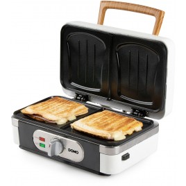DOMO Opiekacz – Grill – Gofrownica – 3w1 (1100 W), biały DO9277C