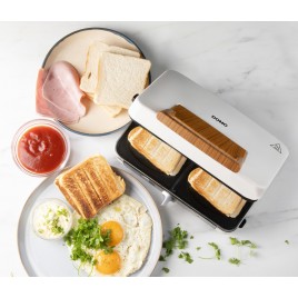 DOMO Opiekacz – Grill – Gofrownica – 3w1 (1100 W), biały DO9277C