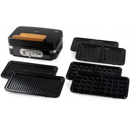 DOMO Opiekacz – Grill – Gofrownica – 3w1 (1100 W), czarny DO9278C