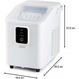 DOMO Kostkarka do lodu z kompresorem (0,8l/120W), biała DO9292IB