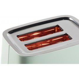 DOMO WOOD YOU Toster na 2 kromki, 1000 W, zielony DO973T