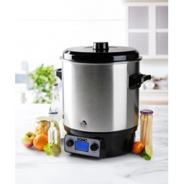 DOMO Garnek do pasteryzacji,stal nierdz. z LCD-2 otwory-kranik inox (27l /2000W) DO42329PC