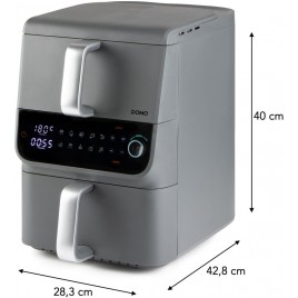 DOMO Podwójna frytkownica beztłuszczowa 3,5+6,5 l DO549FR