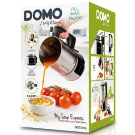 DOMO Automatyczna Maszyna do zupy o mniejszych wymiarach,1,2l, 900W DO727BL