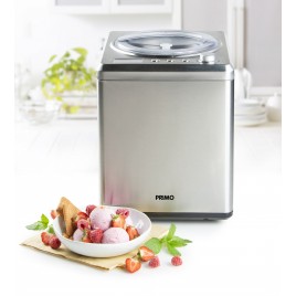 PRIMO Maszyna do lodów z kompresorem - stal nierdzewna 2l/180W PR408IM