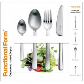 Fiskars Functional Form Zestaw sztućców 24 szt., matowe wykończenie 1071624