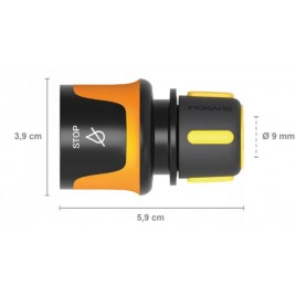 Fiskars Comfort Szybkozłącze ze stopem STOP 9 mm (3/8”) 1027078