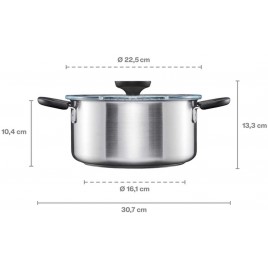 Fiskars Garnek z pokrywką 3L Stal nierdzewna 1072316