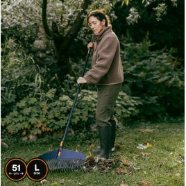 Fiskars OneClick Szerokie grabie do liści L (51 cm) 1080673