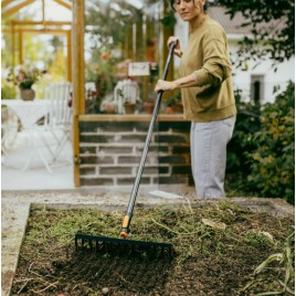 Fiskars OneClick Metalowe grabie 14 zębów (35,9 cm) 1080677