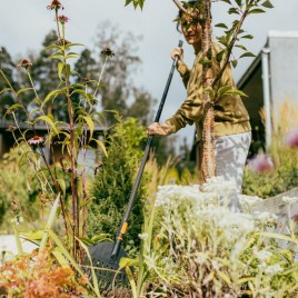 Fiskars OneClick Wąskie grabie do liści (21,7 cm) 1082704