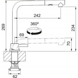 Franke FC 3137.501 MYTHOS WINDOW Bateria kuchenna, stal nierdzewna - pod okno 115.0731.378