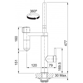 Franke Vital Tap Rozwiązania do filtrowania wody, Gun metal/Chrom 120.0621.229