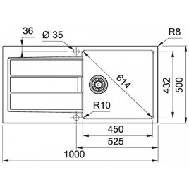 OUTLET Franke Sirius 2.0S2D 611-100, 100x50cm, zlewozmyw.czarny 143.0613.661 USZKODZ.OPAK.